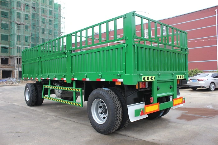 Good Quality 2/3 Axle Fence Cargo Trailers/Flatbed Full Trailer