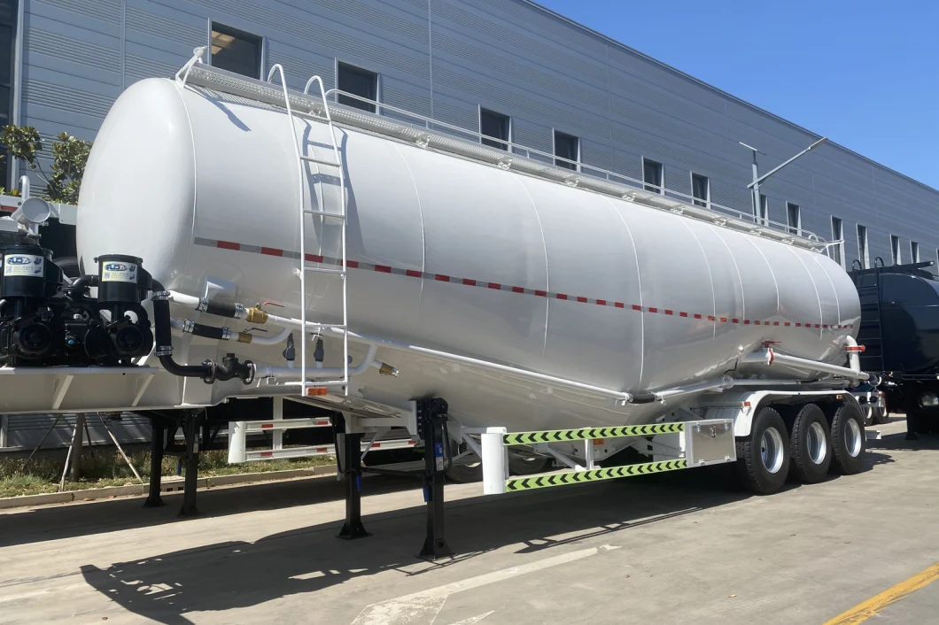 Vehicle Master Tri-Axle W Shaped 45cbm Dry Powder Bulk Cement Material Tanker Semi Truck Trailer Bulk Cement Trailer