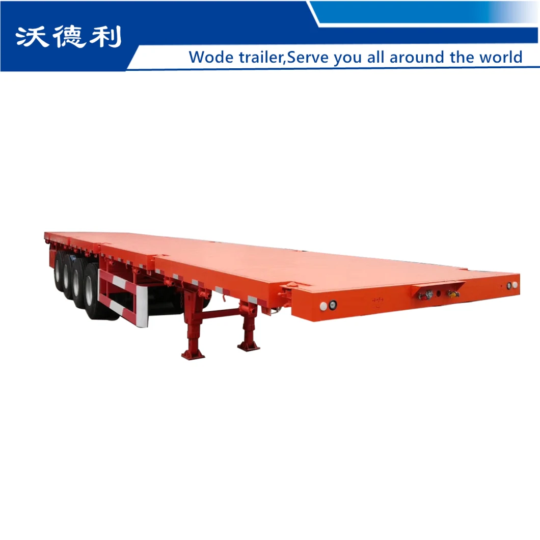 4 Axle Flatbed Drawbar Pulling Dolly Full Semi Truck Trailer