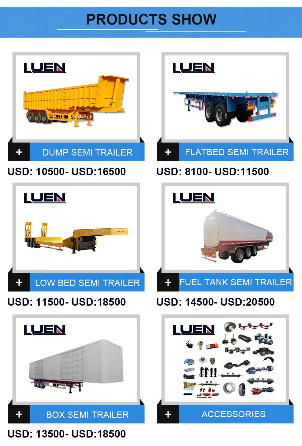 Luen 2 Axle 35cbm Dry Bulk Cement Powder Semi Trailer Tanker