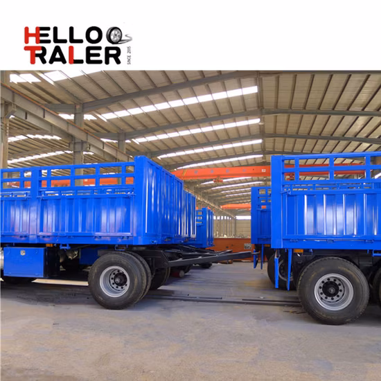 Reboque completo de transporte de 3 eixos com parede lateral