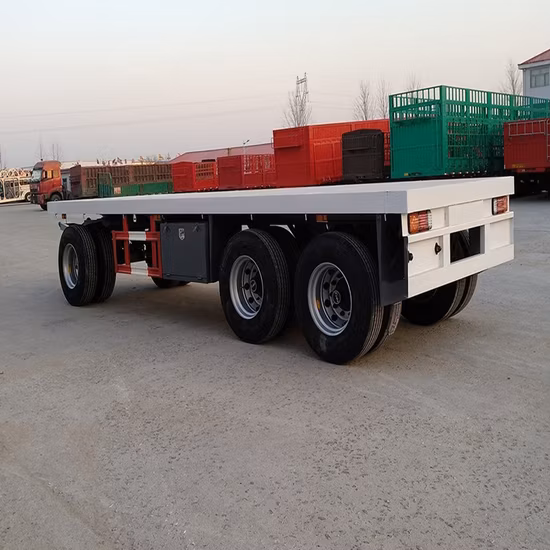 2 Eixos 3 Eixos Tipo Mesa Plataforma Reboque Plataforma Reboque Completo para Venda