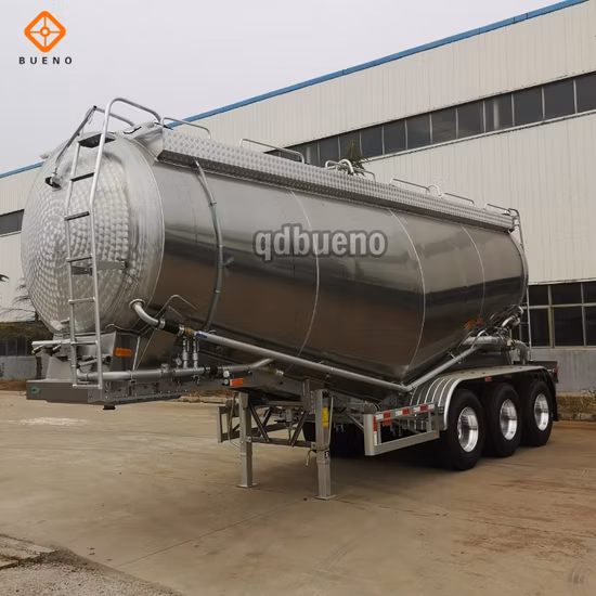 3 eixos 30-50cbm compressor de ar graneleiro silo material de transporte de material de transporte tanque tanque de cimento a granel semi reboque de caminhão para venda