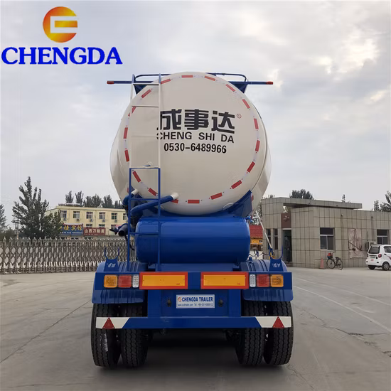 Chengda novíssimo tri-eixo 40cbm 45cbm silo seco a granel tanque de cimento em pó reboque