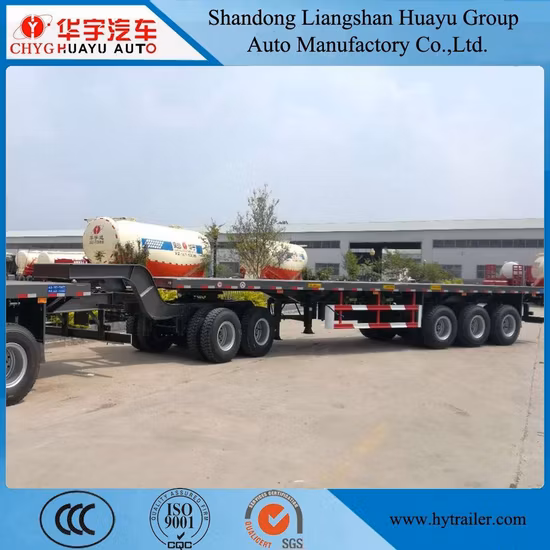 Reboque completo de plataforma plana de fabricação chinesa de 7.000 a 8.000 mm