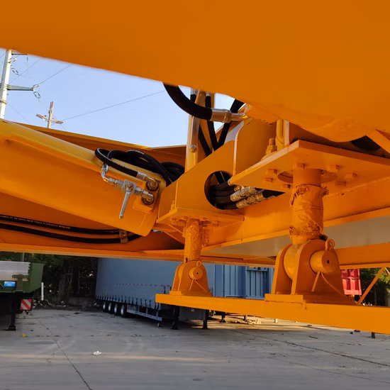 Semi-reboque de transporte de escavadeira gooseneck para contêineres pesados ​​com 100 toneladas